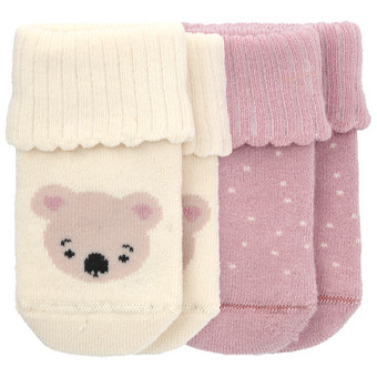 2 Paar Newborn Socken mit Umschlagbündchen