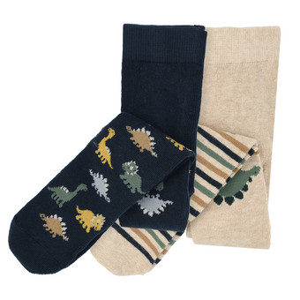 2 Baby Strumpfhosen mit Dino-Motiven
