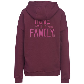 Damen Hoodie mit Flock-Print