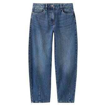Meisjesjeans in barrel-stijl met 5 zakken