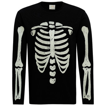 Herren Langarmshirt mit Halloween-Print