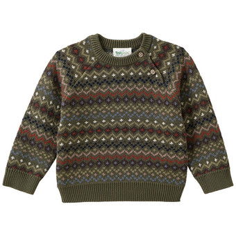 Baby Strickpullover mit Norwegermuster