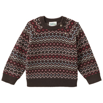 Baby Strickpullover mit Norwegermuster