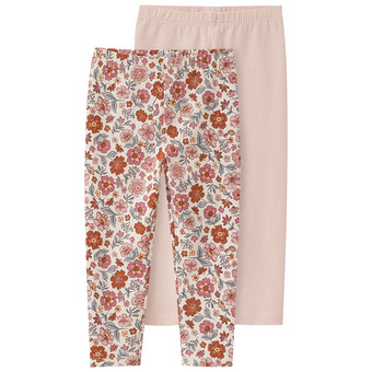 2 Baby Leggings mit Blümchen