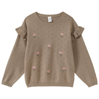 Mädchen Strickpullover mit Ajour-Muster