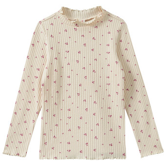 Mädchen Langarmshirt mit Rippstruktur
