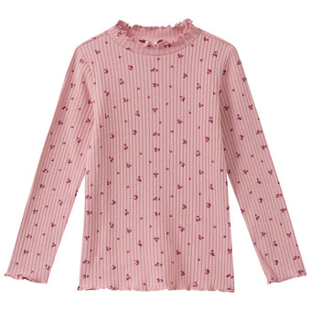 Mädchen Langarmshirt mit Rippstruktur