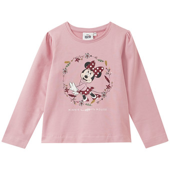 Minnie Maus Langarmshirt mit Glitzer-Print