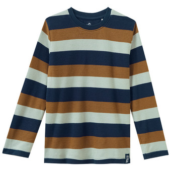 Jungen Langarmshirt mit Blockstreifen