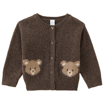 Baby Strickjacke mit Bären-Motiv
