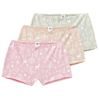 3 Mädchen Pantys mit Waldtier-Motiven