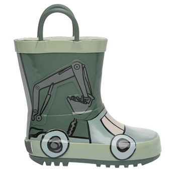 Jungen Gummistiefel mit Kran-Motiv