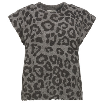 Dames Spencer zonder mouwen met luipaardprint