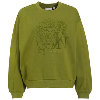 Dames-sweatshirt in effen kleur