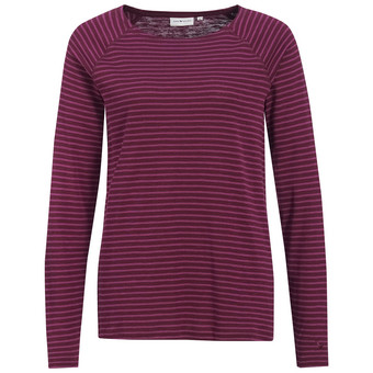 Dames-T-shirt met lange mouwen, gestreept