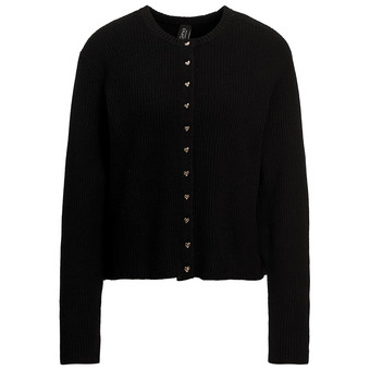 Damen Strickjacke mit Herzknöpfen