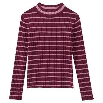 Mädchen Langarmshirt mit Rippstruktur