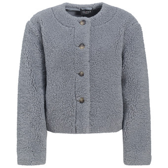 Damen Teddyjacke mit Knopfleiste