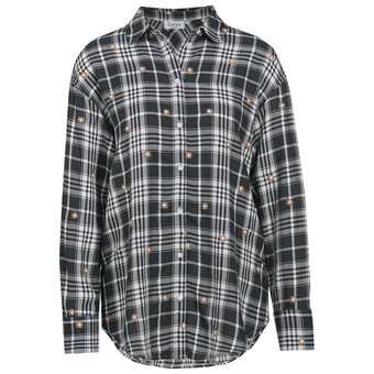 Damen Bluse mit Blüten-Stickerei