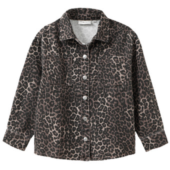 Meisjesovershirt met luipaardprint
