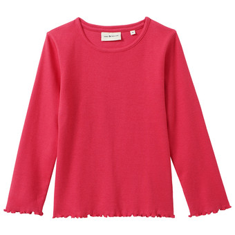 Meisjes-shirt met lange mouwen en geribbel...
