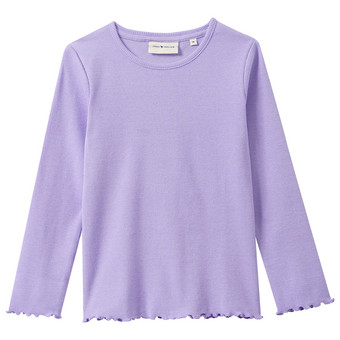 Meisjes-shirt met lange mouwen en geribbel...