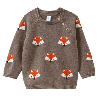 Baby Strickpullover mit Fuchs-Motiven