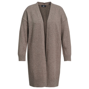 Damesvest met lange mouwen van glad breiwerk