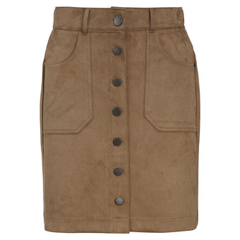 Damesrok met suède-look