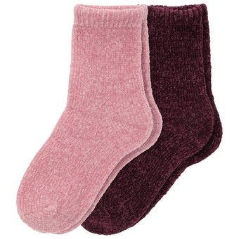2 Paar Mädchen Socken aus Chenille