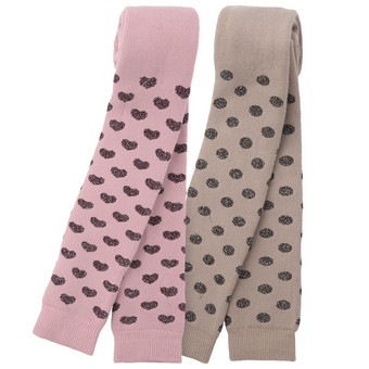 2 Mädchen Frottee-Leggings mit Effektgarn