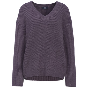 Damen Strickpullover mit V-Ausschnitt