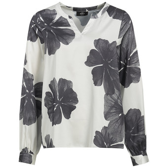 Damen Satinbluse mit Allover-Print