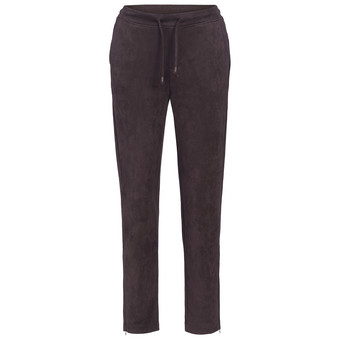 Damen Jogpants in Veloursleder-Optik