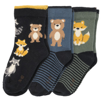 3 babysokjes met dierenmotief