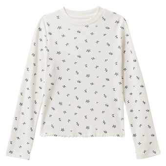 Mädchen Langarmshirt mit Rippstruktur