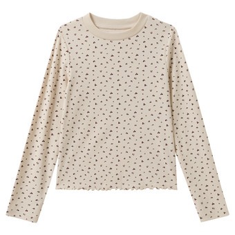 Mädchen Langarmshirt mit Rippstruktur