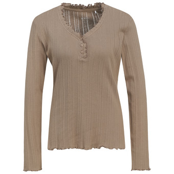 Damen Schlafshirt mit Ajour-Muster