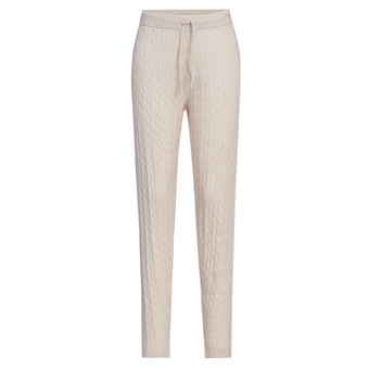 Damen Loungewear-Hose mit Zopfmuster