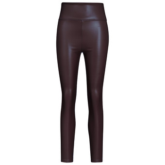 Damen Thermoleggings in Leder-Optik