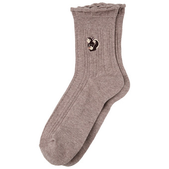 1 Paar Damen Socken mit Eichhörnchen-Motiv