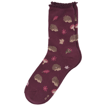 1 Paar Damen Socken mit Wald-Motiven