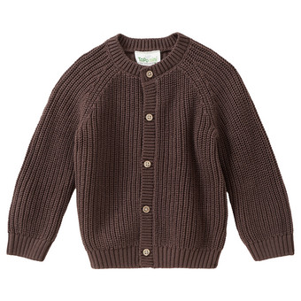 Baby Strickjacke mit Rippstruktur