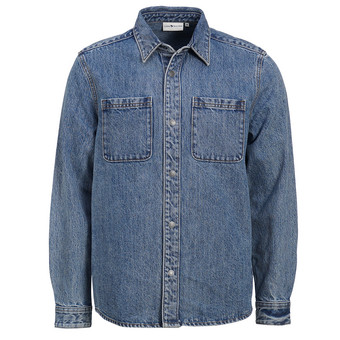 Herenjeanshemd van raw denim