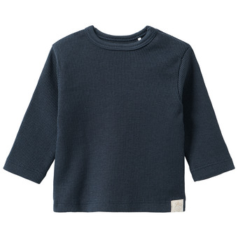 Newborn Langarmshirt mit Rippstruktur