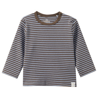Newborn Langarmshirt mit Rippstruktur