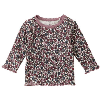 Newborn Langarmshirt mit Rippstruktur
