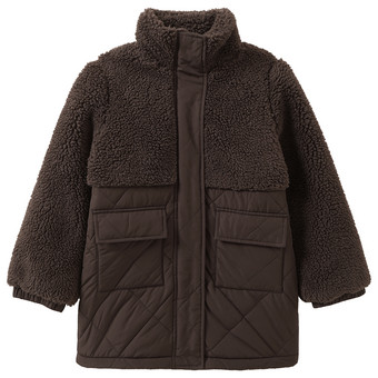 Mädchen Jacke mit Teddyplüsch