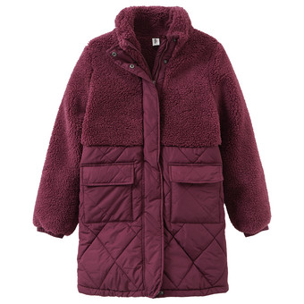 Mädchen Jacke mit Teddyplüsch