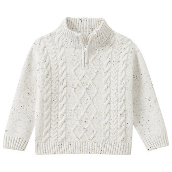 Jungen Strickpullover mit Stehkragen